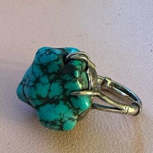 Sterling Navajo Turquoise Bolder Ring